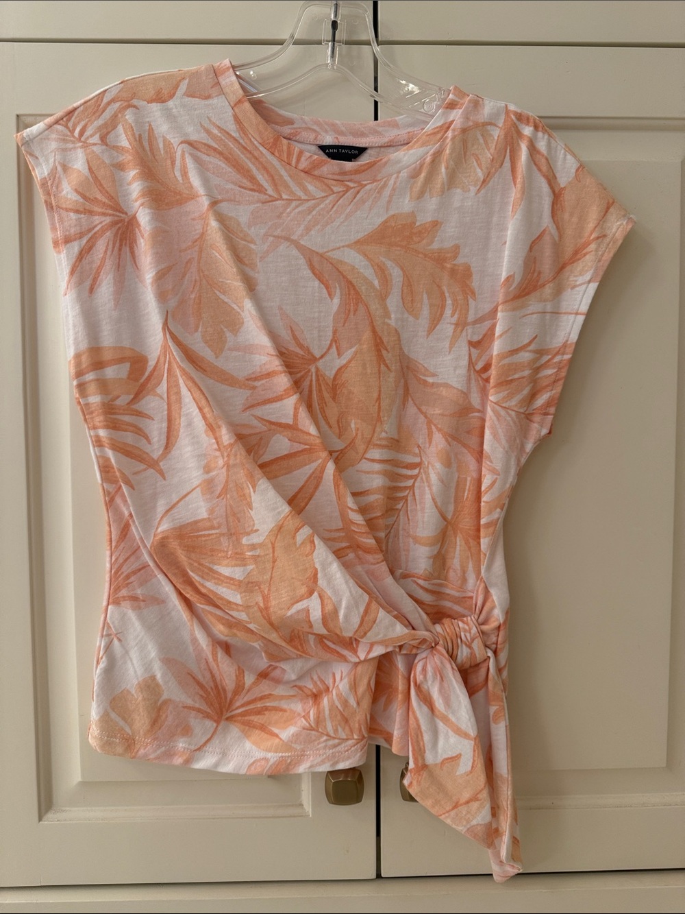 LOFT Peach Leaf Tie-Front Top - Women's